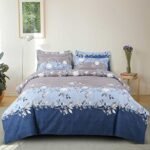 DECOMIZER Super Soft Glace Cotton King Size Double Bed Reversible AC Comforter || Blanket || Duvet || Dohar for All Seasons/Weathers - Pack of 1 - Navy Grey Patta, 300 TC