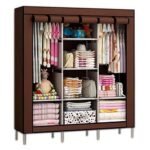 FAB Innovations Folding Non Wardrobe Foldable Wardrobe for Clothes, Storage Rack Collapsible Clothes Fabric Cloth Storage Almirah, (Multi)