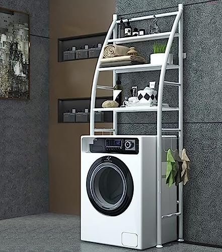 HOOBRO 3 Layer Over The Washing Machine Storage Rack Metal Bathroom Shelf Space Saving Organizer for Laundry Room Wash Basin Floor Stand