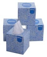 Kleenex® 2 ply Facial Tissue Cube Box, 80 Pulls, Pack of 4 (Total 320 Sheets) (60042)