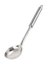 Kuber Industries Stainless Steel Soup Ladle with Long Handle and Ample Bowl Capacity Perfect for Stirring, Serving Soups and More (Silver), Standard