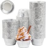Kunya® Aluminium Foil Disposable Cups Baking Bake Muffin Choco Lava Cupcake Tin Mold Round, 100- Pieces