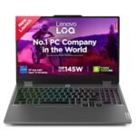 Lenovo LOQ 2024 12th Gen Core i7-13650HX | NVIDIA RTX 4060 8GB (24GB RAM/512GB SSD/15.6" (39.6cm)/Windows 11/Office Home 2024/100% sRGB/3 Mon. Game Pass/Grey/2.4Kg), 83DV00X8IN Gaming Laptop