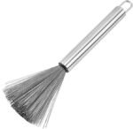 MOROVIK Kitchen Brush, Pan Scrubber, Wok Brush, Pot Scrubber, Dishes Scrub Brush, Steel Scrubbers for Cleaning Dishes, Steel Wool Scrubber with Handle, Steel Scrubber, Steel Scrubber Brush (1)