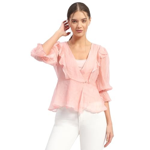 Madame Surplice Neck Poet Sleeve Top