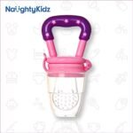 Naughty Kidz Silicone Food/Fruit Nibbler For Baby, Bpa Free And Soft Fruit Feeder For Baby, Infant,,Pink