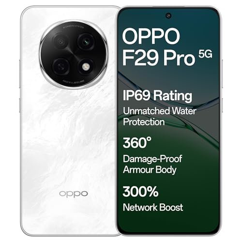 OPPO F29 Pro 5G (Marble White, 8GB RAM, 128GB Storage) with No Cost EMI/Additional Exchange Offers