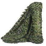 Optifit® Camouflage Cover 59 by 118 Inches Woodland Camo Netting Camouflage Balcony Sunshade Cuttable Camo Cover for Scenarioal Decoration, Bird Watching, Hunting, Military Training