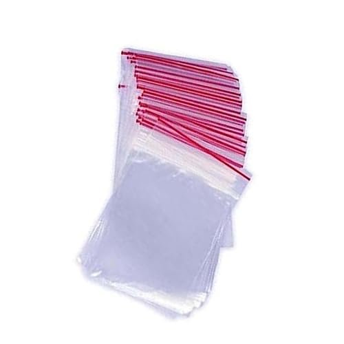 Premium Zip lock Pouches For Prasad Bag Storage | Freezer RE-USABLE Zipper Bags | Ziplock Bags For Fridge Storage | Zip lock bags Medium Transparent (3"X 4") (50 Ziplock Pouch)
