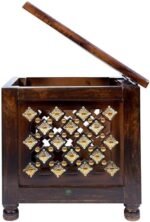 SMARTS COLLECTION Rosewood (Sheesham) Square Corner Table | Perfect for Living Room or Bedroom Furniture Solid Wood Construction | Brown