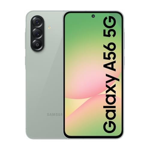 Samsung Galaxy A56 5G (Awesome Olive, 8GB, 256GB) | Metal Frame | Gemini Live | Awesome Intelligence (AI): Circle to Search, Instant Slo-Mo, Auto-Trim, Object Eraser | Flagship Grade Camera