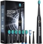 Sonic Electric Toothbrushes for Adults and Kids, 8 Brush Heads Electric Toothbrush with 40000 VPM Deep Clean 5 Modes, Rechargeable Fast Charge 4 Hours Last 30 Days
