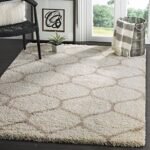 TAUKIR CARPETS Handmade Collection Microfiber Silk Touch Rugs, Size 10x12, feet Color, Ivory-Multi