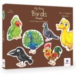 TOYKRAFTT Chunky Infant Floor Puzzle Toy, 2 Piece Puzzles for Kids Age of 2-3 Years, Animal Puzzles for Boys Girls, Educational Toys My First Birds Puzzle