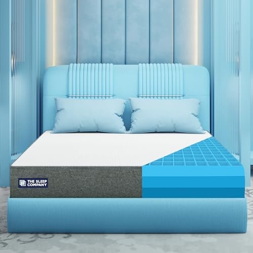The Sleep Company SmartGRID Luxe Mattress | Japanese Patented Technology | Luxury Soft Comfort | 10 Years Warranty | King Size Double Bed Mattress 75x72x8