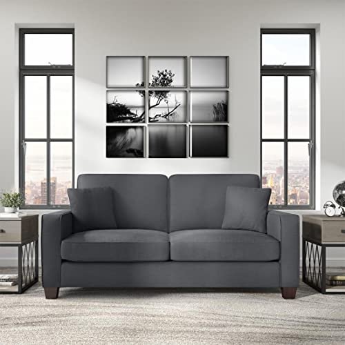 Torque Moscow 2 Seater Fabric Sofa (Dark Grey) 2 Person Sofa, Wooden Sofa Set, Couch for Living Room | 3 Years Warranty