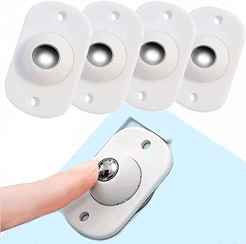 Whitecloud ® 4 Pc Self Adhesive Mini Swivel Casters Wheels at The Bottom of The Storage Box Swivel Caster Wheels 360 Degree Rotation Furniture Storage Boxes (BT-342)
