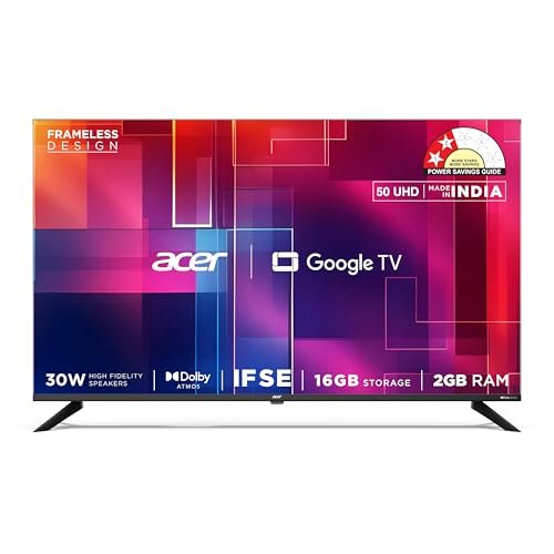 acer 126 cm (50 inches) G Plus Series 4K Ultra HD LED Smart Google TV AR50UDGGR2851AD