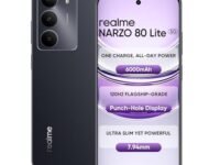 realme NARZO 80 Lite 5G (Onyx Black, 6GB+128GB) | 6000mAh Long-Lasting Battery | MediaTek Dimensity 6300 5G | AI Assist | IP64 Rated Water & Dust Resistance | Military-Grade Durability