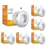 wipro Polycarbonate Garnet 2W Led Integrated Spotlight | Cool White (6500K) | Compact Design Ceiling Spot Light for Cabinets & Wardrobes | Cutout-33Mm | Pack of 6 -