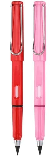worison 2Pcs Multicolor Inkless Pencils Eternal, Everlasting Pencil with Eraser
