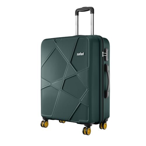 Safari Polypropylene Spinner Pentagon Pro 8 Wheels 66Cm Medium Size Checkin Trolley Bag, Hard Case 360º Wheeling Luggage for Men & Women, Travel Bag, Suitcase for Travel, Dusk Green
