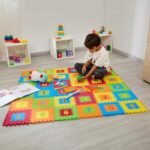 Amazon Brand - Supples Pop Out Interlocking Playmat | Baby Puzzle Mat | Alphabets & Numbers Floor Mat | Multicolour |EVA Foam | Safe & Soft