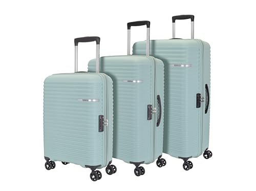 American Tourister PP Liftoff+ with TSA Lock & 8 Wheel, 3Pc Set (Small +Medium +Large) Hard Check-in Suitcase for Travel/Trolley Bag for Travel/Travel Bag with Double Wheel - Seafoam Blue, 79 cm