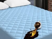 Ayka Waterproof Cotton Quilted Mattress Protector Single Size Breathable Hypoallergenic Noiseless Ultra Soft Fitted Bed Protector 78x36 inch Mattress/Bed Cover (Single 78x36 inch | 6.5x3 ft, Blue)