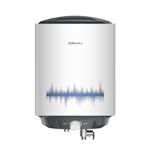 Bajaj Shield Series New Shakti 15L Storage Wall Mount Water Heater For Home|5-Star Rated Geyser|Child Safety Mode|For High Rise Buildings|10-Yr Tank 6-Yr Element 4-Yr Product Warranty 【White & Grey】
