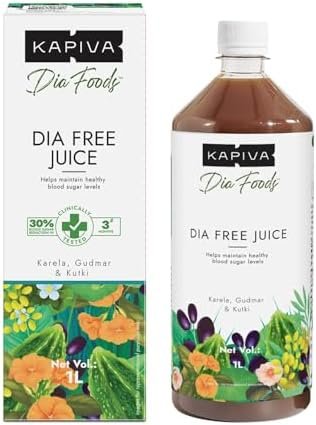 Dia Free Juice, 1L - Pack of 2 | Clinically Proven blood sugar care | Amla, Karela, Jamun, Guduchi & 7 More