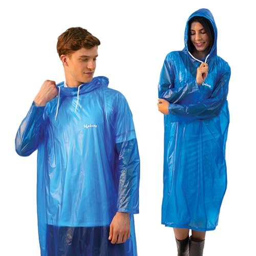 Lifelong Waterproof Unisex Rain Coat Hooded Full Sleeves Outdoor Men, Women, Boys & Girls Rainwear Poncho Raincoat for Camping, Hiking & Travelling (1Pc)