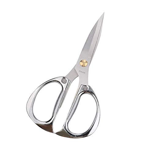 Multi-Purpose Kitchen Shears Scissors, Heavy Duty Stainless Steel Scissors with Strong Straight Edge Snips (Silver)