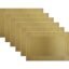 Panda Palm Placemats Vinyl Twill Weave Heat-Resistant Table Mats Washable Kitchen Placemats for Dinig Table Set of 6 (Gold)