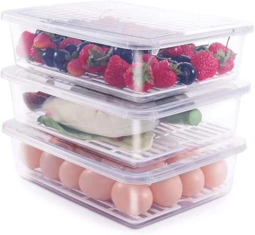 SATVIKAYA Air Tight Plastic Storage Containers Set for Kitchen | Pantry Organizers Kitchen Accessories Items,Fridge Storage Boxes | Leak-Proof, Durable, and Space-Saving (4, 2500ml) (2500 ML, 8)