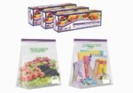 Shalimar Zip 'N' Slider Bag Press Fit Size (Small) (20 cm X 20 cm) Zip Lock/Vegetable/Fridge/MultiPurpose Storage Bag Pack of - 3 (45 Bags) Reusable and Reclosable with Double Lock