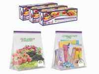 Shalimar Zip 'N' Slider Bag Press Fit Size (Small) (20 cm X 20 cm) Zip Lock/Vegetable/Fridge/MultiPurpose Storage Bag Pack of - 3 (45 Bags) Reusable and Reclosable with Double Lock