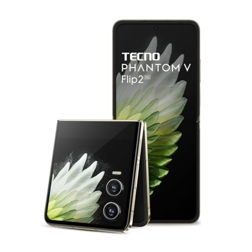 TECNO Phantom V Flip 2 (Travertine Green, 8GB+256GB) |Strongest Flip Ever | 4720mAh with 70W Charger | Advance AI Features | 50MP OIS+50MP Camera | 6.9" 120Hz AMOLED Main & 3.64" AMOLED Cover Screen