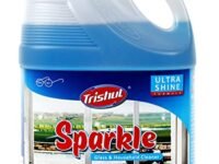 Trishul Sparkle Glass Cleaner | Mirror Cleaner | Glass Polish | Pro Glass & Multi-Surface Cleaner & Disinfectant | Sparkling Glass Wipe | 5 Ltr