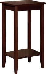 Umark Tall End Table | Long Table with Lower Self | Sheesham Wood Table for Home Decor | Natural Brown Finish