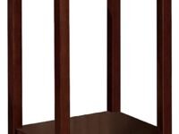Umark Tall End Table | Long Table with Lower Self | Sheesham Wood Table for Home Decor | Natural Brown Finish