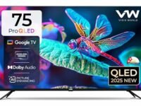 VW 190 cm (75 inches) Pro Series 4K Ultra HD Smart QLED Google TV VW75GQ1