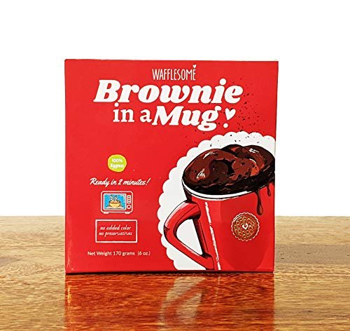 Wafflesome - Brownie in a Mug ! | Instant Microwavable Brownie Ready Mix | (Pack of 2 with Measuring Scoop, Makes 2 Mugs Brownies)