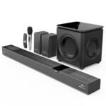 ZEBRONICS 1100 Watts Powerful Soundbar,7.2.4 Home Theatre,Wireless (Dual Satellites + Dual Driver Subwoofer) Dual Radiators,DTS X,Dolby Atmos,Karaoke UHF Mic,HDMI Earc,Optical (Juke BAR 10000),Black