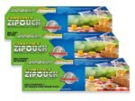Zipouch Ziplock Slider Bags Combo Pack of 30 | Multipurpose Reusable Ziplock Bags for Food Storage, Freezer Leak-Proof Food Grade Zip Lock Vegetable slider Bags, Zipper Pouches
