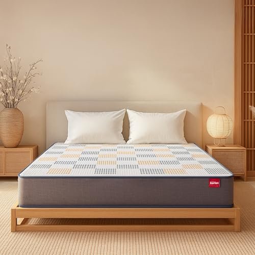 Kurl-On Dual Mattress | Dual Comfort | Soft & Firm Support | Dual Reversible Mattress | High Resilience (HR) Foam | Queen Size Bed Mattress| | 78X66X8 | 10 Yrs Warranty
