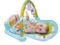 Crisschirs 5-In-1 Indian Musical Keyboard Mat Piano Gym Mat Gym & Fitness Rack,Pack Of 1 Set With Animal Sound Effect And Music Mode, Multi-Function Abs High Grade Plastic, Baby