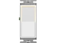 ENERLITES Illuminated Decorator Paddle Light Switch, Single Pole, Push-in and Side Wiring, Copper Wire Only, Grounding Screw, Residential Grade, 15A 120-277V, UL-Listed, 91160-W, White