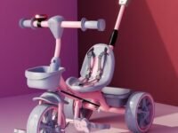 Lifelong Trike Cycle for 2-5 Years - Tricycles for Boy & Girl - Baby Cycle for Kids with 3 EVA Wheels, Bell & Basket -Durable Tricycle with Parental Control 30kg Capacity (Pink & Grey)