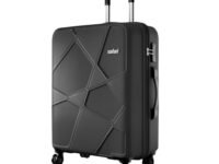 Safari Pentagon Pro 8 Wheels 75Cm Large Size Checkin Trolley Bag, Hard Case Polypropylene 360º Wheeling Luggage for Men & Women, Travel Bag, Suitcase for Travel, Trolley Bags for Travel, Black